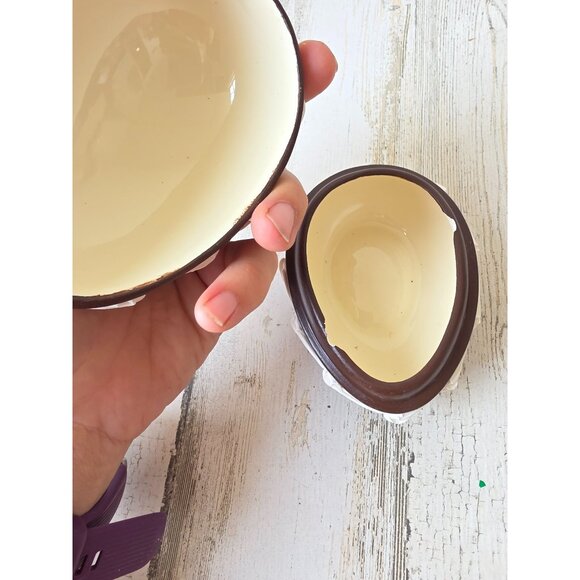 Vintage chocolate egg Easter spring flower figurine trinket decor statue - Picture 7 of 7